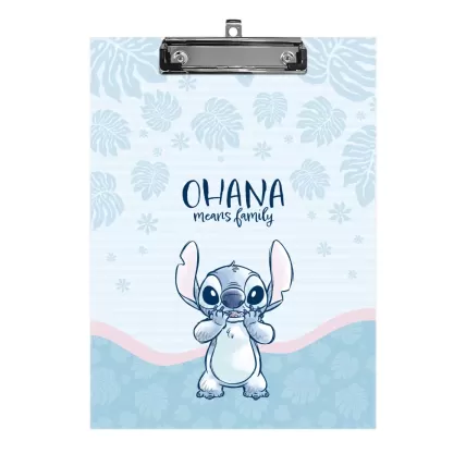 Prancheta A4 Papelão Disney Stitch Spiral