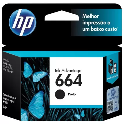 Cartucho HP 664 Preto HP DeskJet Ink Advantage