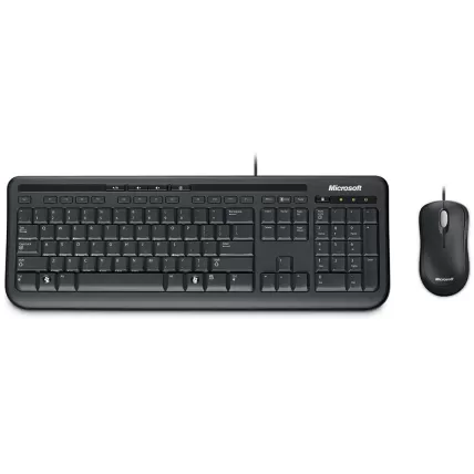 Kit Teclado e Mouse Microsoft com Fio Desktop 600 Multimídia