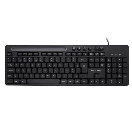 Teclado USB Suporte Smartphone Preto TC262