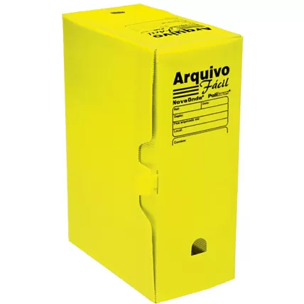 Arquivo Morto Novaonda Fácil 250x130x350 Amarelo Polibrás