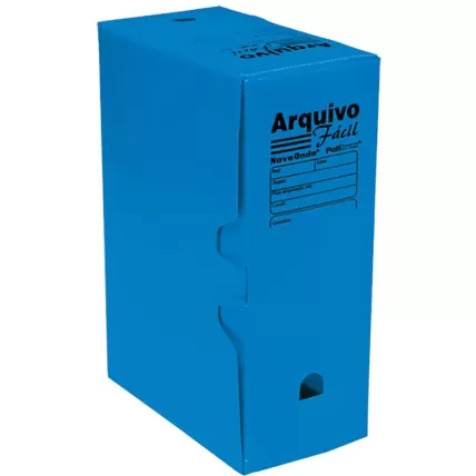 Arquivo Morto Novaonda Fácil 250x130x350 Azul Polibrás