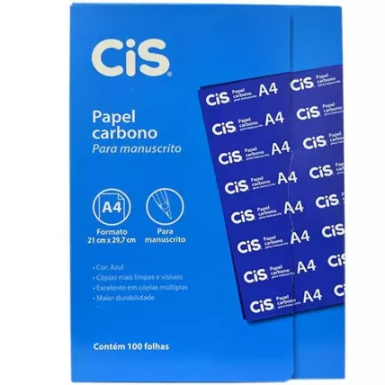 Carbono Azul para Manuscrito A4 PCT 100 Folhas Cis