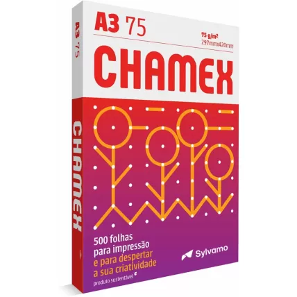 Papel Sulfite A3 75g 297x420 Chamex PT 500 FL