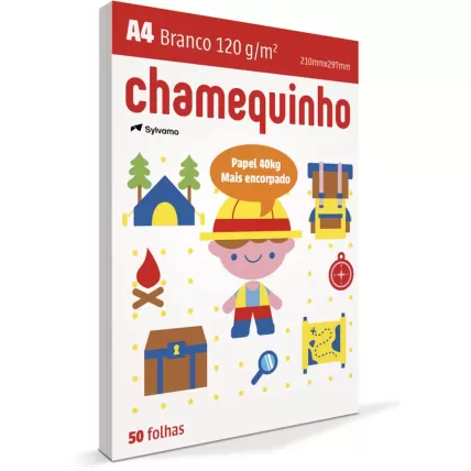 Papel Sulfite A4 120g Chamequinho Branco 50 FL