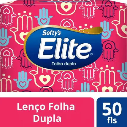 Lenço de Papel Folha Dupla 14x21 Elite Softys