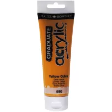 Tinta Acrílica Graduate Amarelo Ocre 120ml Daler Rowney