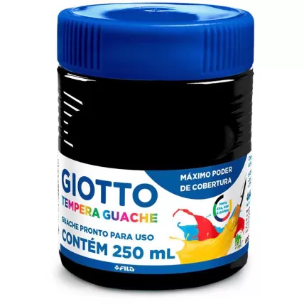 Tinta Guache 250ml Preto Giotto