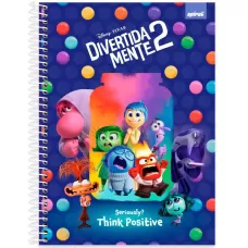 Caderno Universitário CD 1x1 80 Folhas Divertidamente Disney