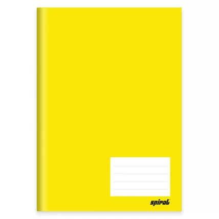 Caderno Brochura CD Costurado 96fls Amarelo Spiral