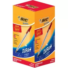 Caneta Esferográfica BIC Cristal Dura Mais Vermelha CX 50 UN