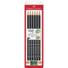 Lápis Grafite EcoLápis n.2 Sextavado + Apontador Faber-Castell