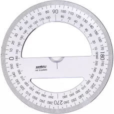 Transferidor 360 Graus 12cm com escala Waleu