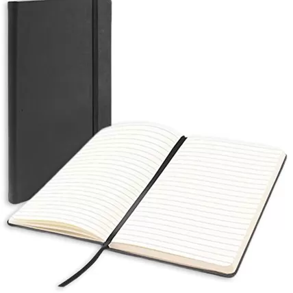 Caderno Anotações 13x21 com pauta 80fls Preto Spiral