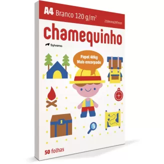 Papel Sulfite Branco A4 120g 210x297 Chamequinho 50fls