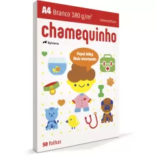 Papel Sulfite Branco A4 180g 210x297 Chamequinho 50fls