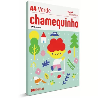 Papel Sulfite Verde A4 75g 210x297 Chamequinho 100fls