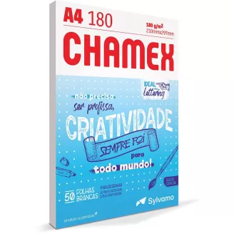 Papel Sulfite Lettering A4 180g 210x297 Chamex 50fls